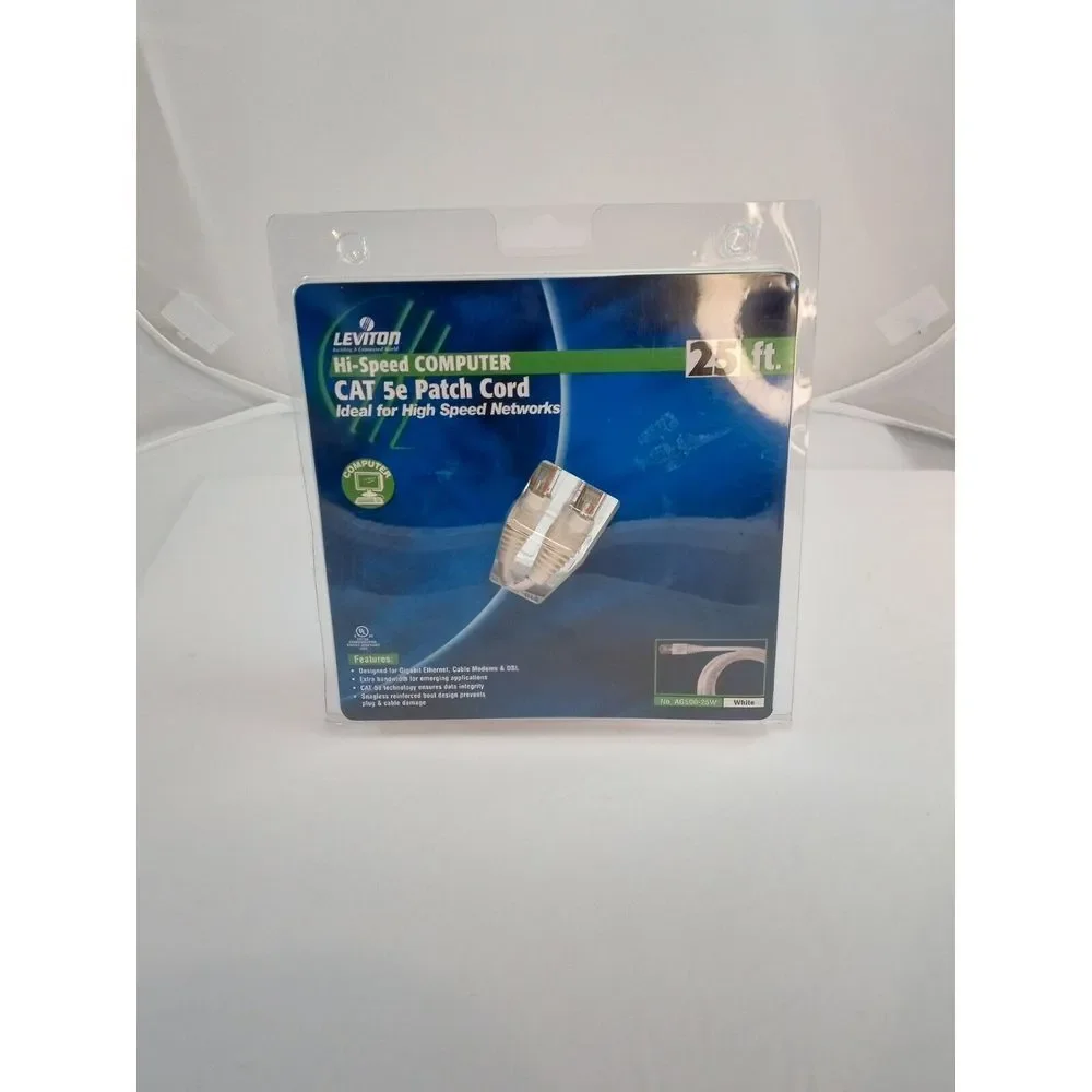 Leviton‎ CAT 5e Patch Cord 25 Ft. Hi-Speed Computer Cable